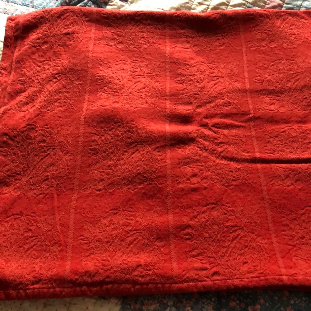 EUC burnt orange cotton Tablecloth 90x56